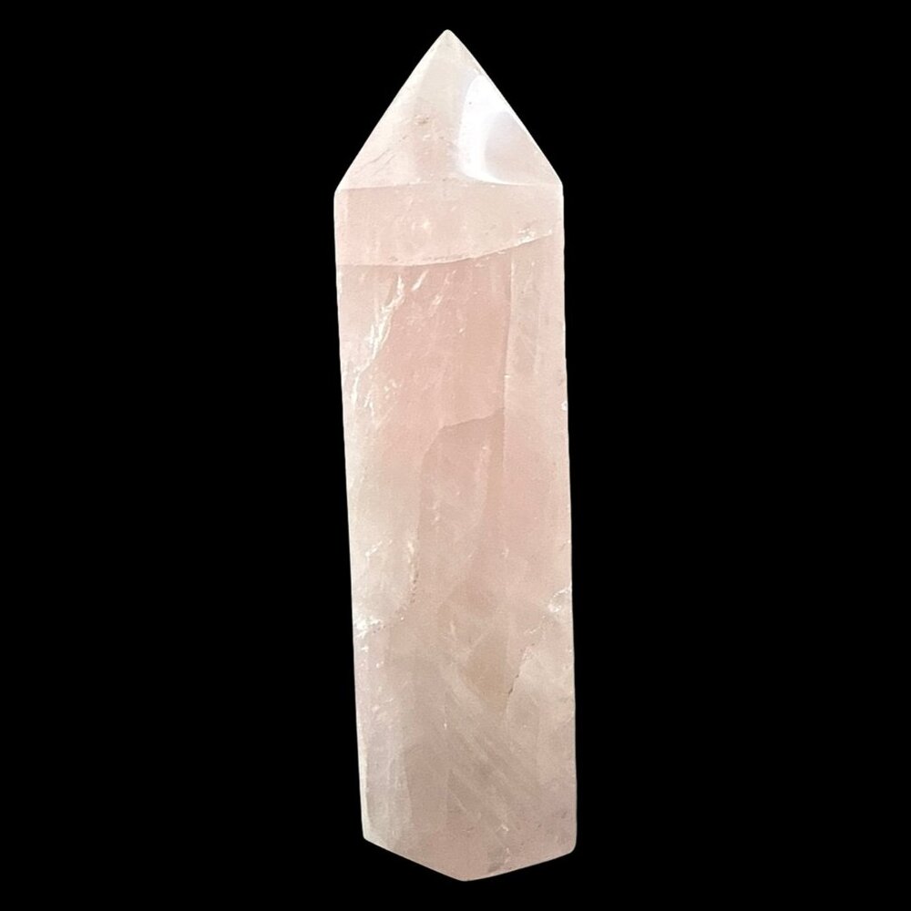 Tower Rose Quartz Pink crystal gemstone natural stone healing love 5.5in x 1.5in